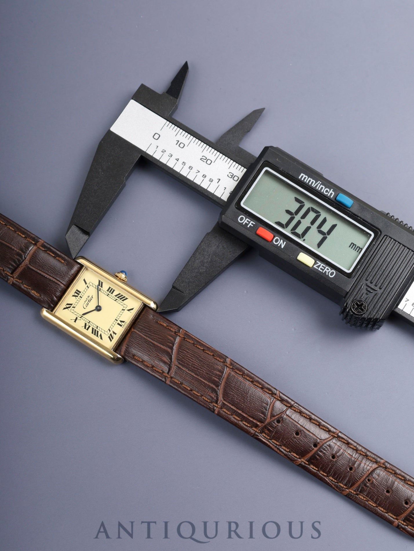 Cartier Must Tank LM 590005, Quartz, Caliber 690, SV925, Leather, Genuine GP Buckle, Ivory Roman Dial (SWISS Marking), Circa 1982-1995, Booklet, Warranty Card (1993), Cartier Repair Details (Complete Service / 2005), Overhauled