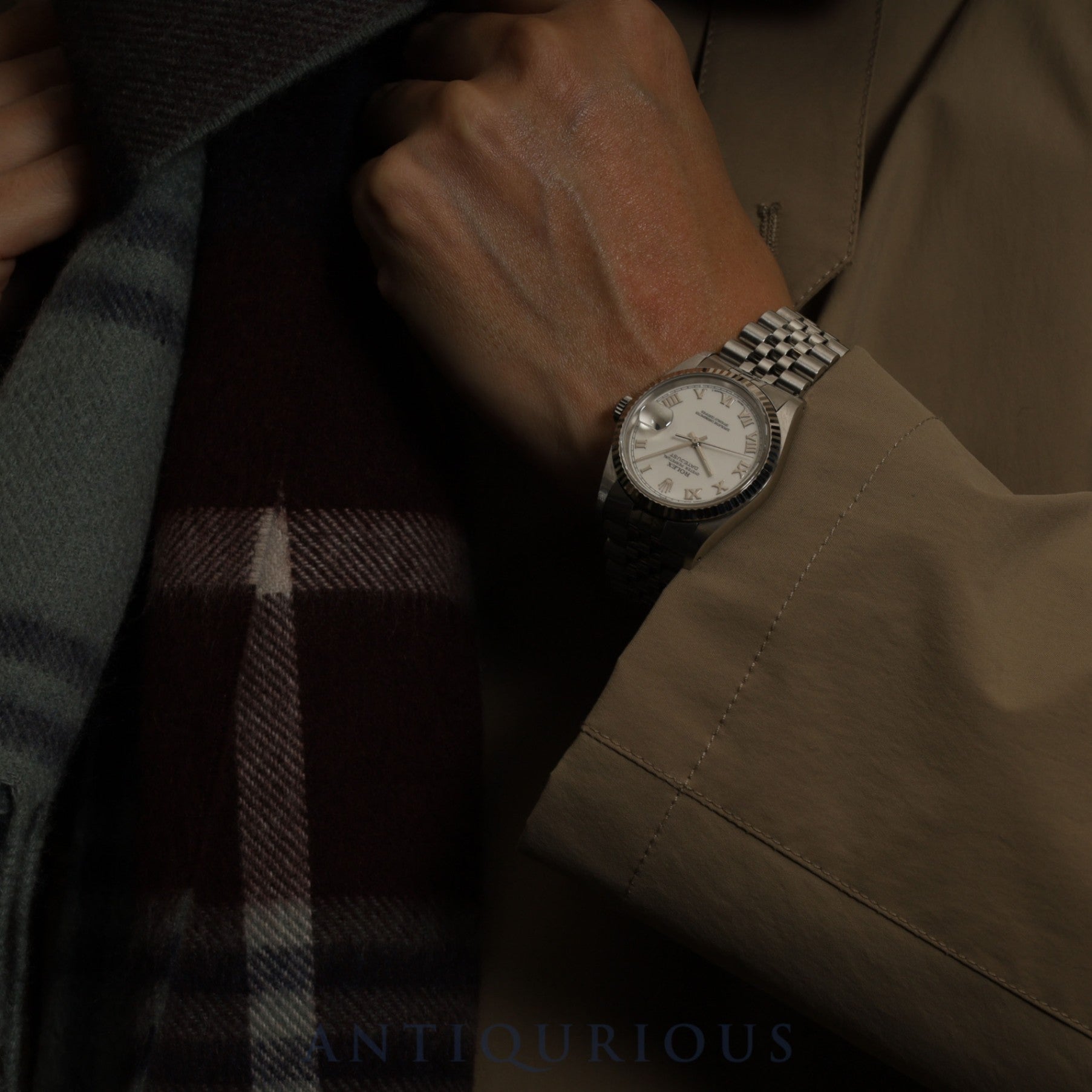 ロレックス デイトジャスト 36 16234 自動巻き Cal.3135 SS/WG SS ホワイト文字盤 X番（1991年）オーバーホール済み