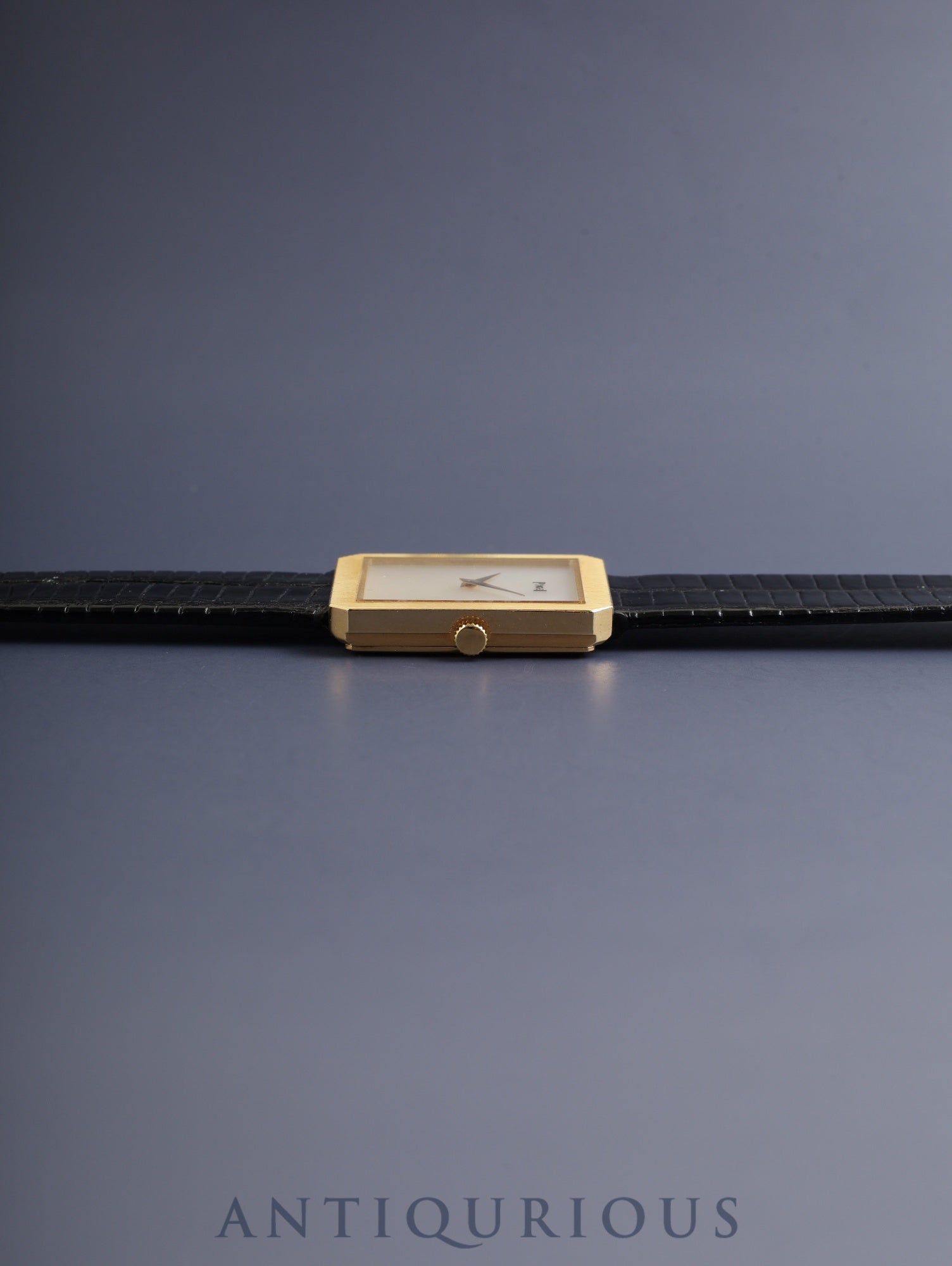 ピアジェ プロトコール 8154 クォーツ Cal.- 750YG 革 純正尾錠（750YG）ホワイトシェル文字盤 修理明細 ピアジェにてコンプリートサービス済み