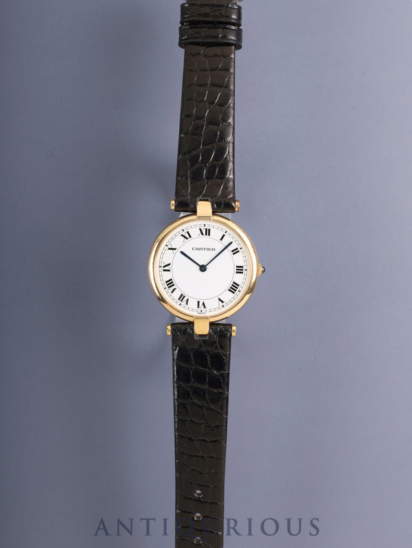 カルティエ VLC LM ヴァンドーム VLC LM 83734553 / 881001 クォーツ Cal.690 750YG 革 純正ピンバックル（GP）ホワイトローマン文字盤（SWISS表記）  オーバーホール済み