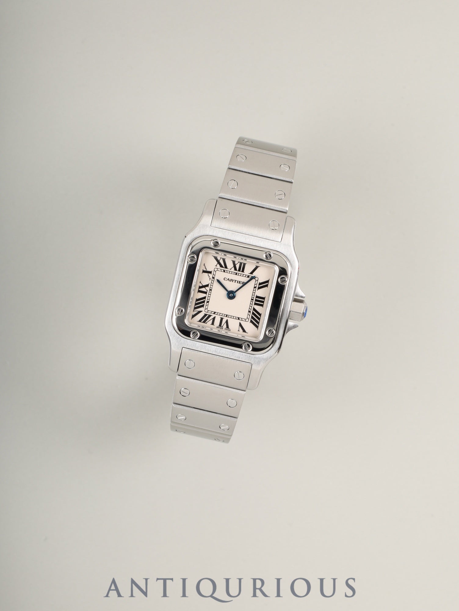 Cartier Santos Galbee SM W20056D6 / 1565 Quartz Caliber - Stainless Steel Ivory Roman Dial Completely Serviced at a Cartier Boutique