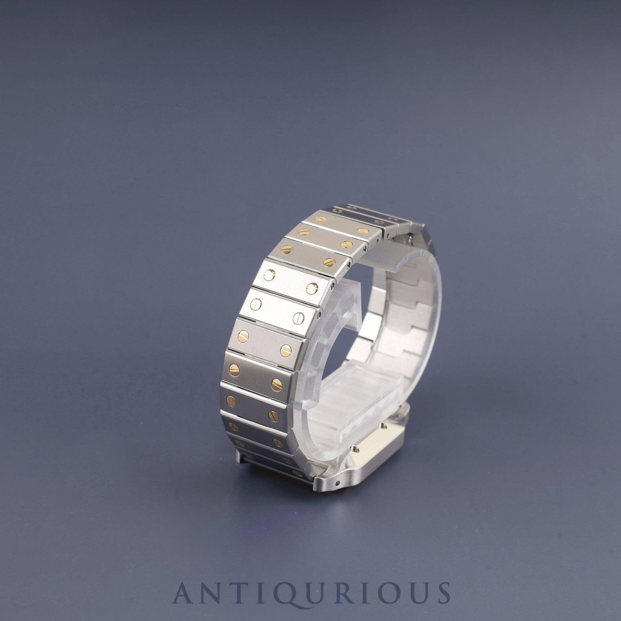 Cartier Santos Galbee LM 81036283 / 1553 Automatic, Stainless Steel/Yellow Gold, White Roman Dial, Fully Serviced at a Cartier Boutique