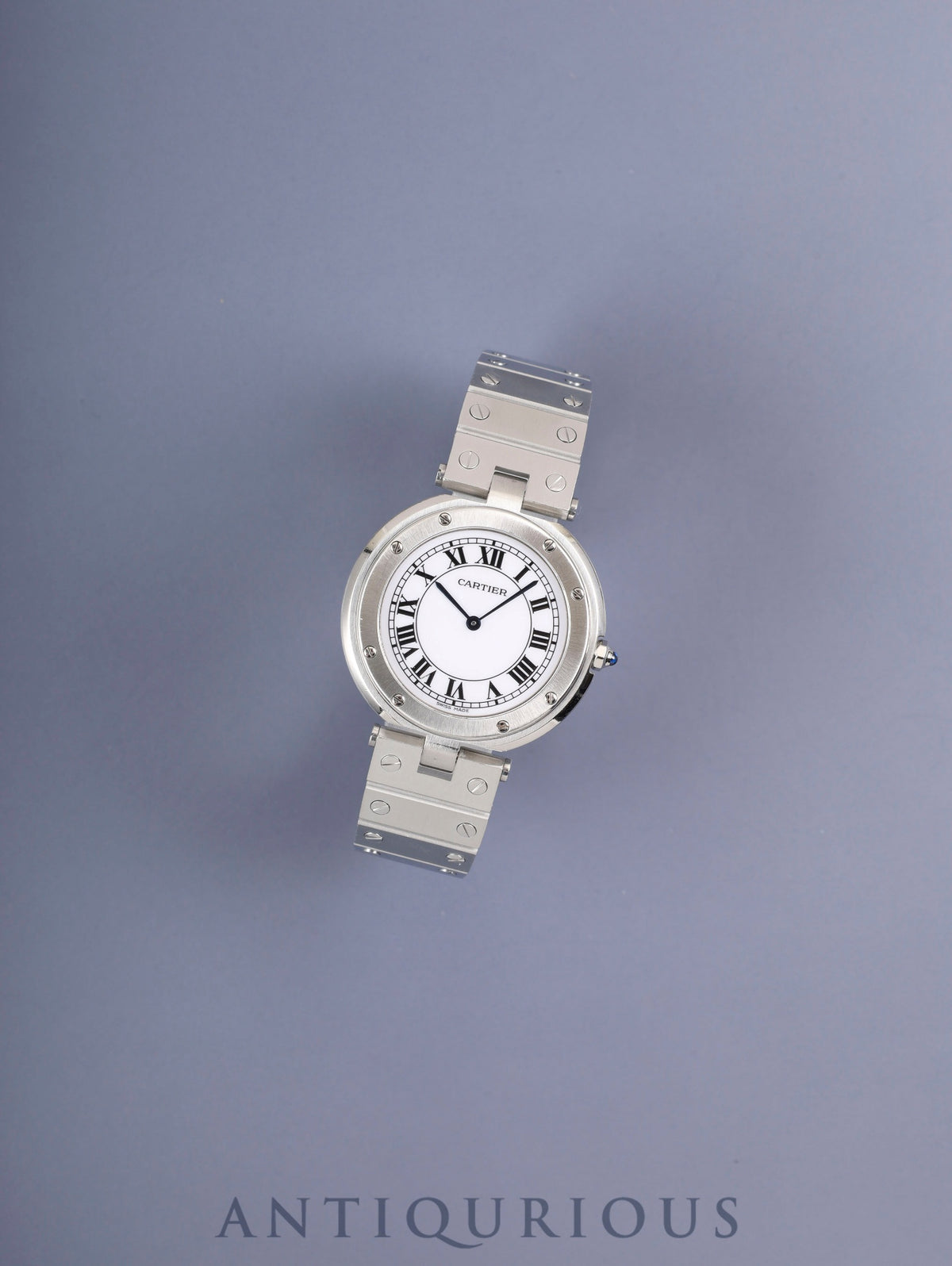 Cartier Santos Vendôme LM 81925 Quartz Stainless Steel White Roman Dial (SWISS MADE) Completely serviced (full maintenance) at a Cartier boutique