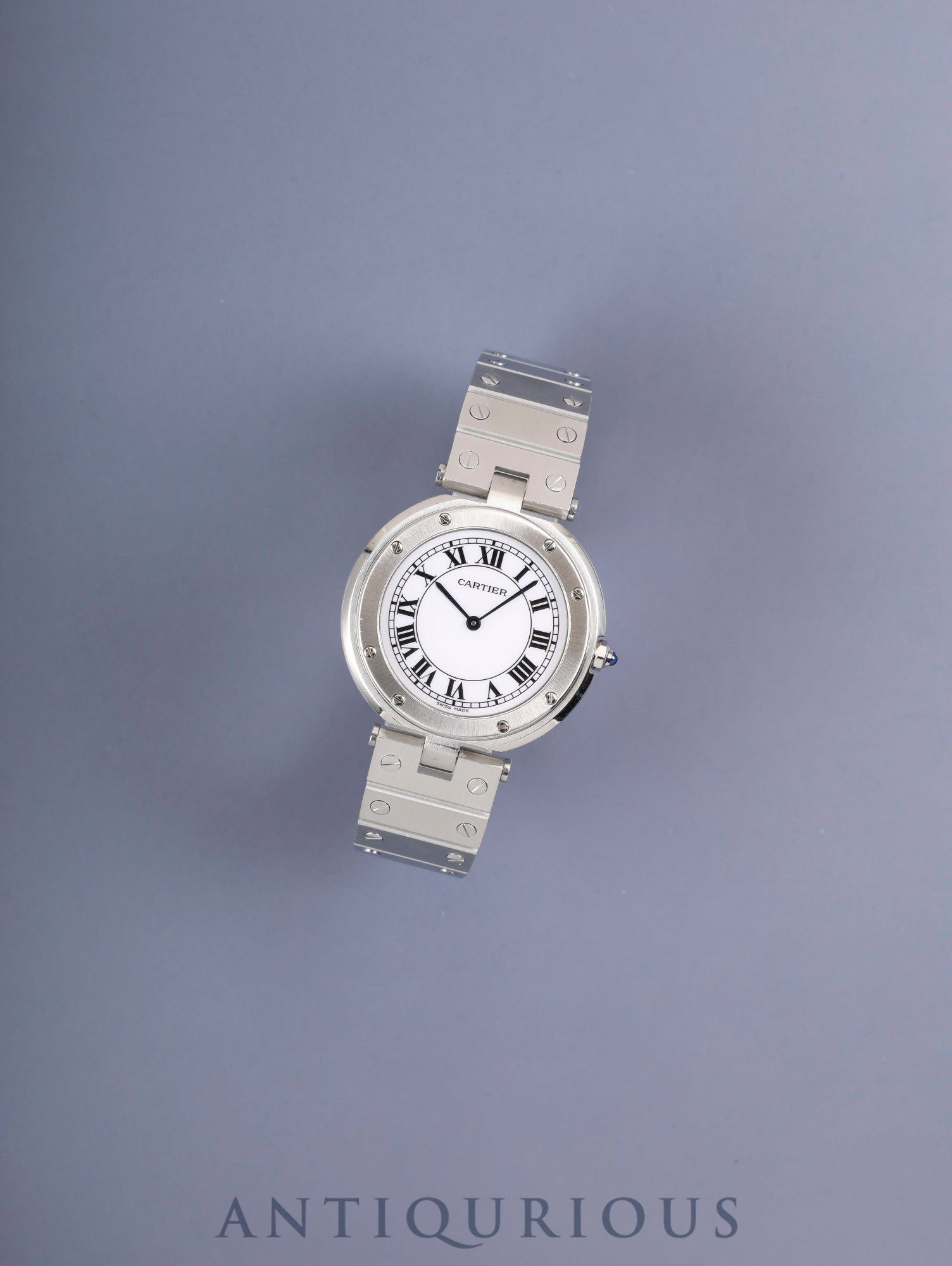 カルティエ サントス ヴァンドーム LM 81925 クォーツ SS SS ホワイトローマン文字盤（SWISS MADE表記） カルティエブティックにてコンプリートサービス（フルメンテナンス）済み