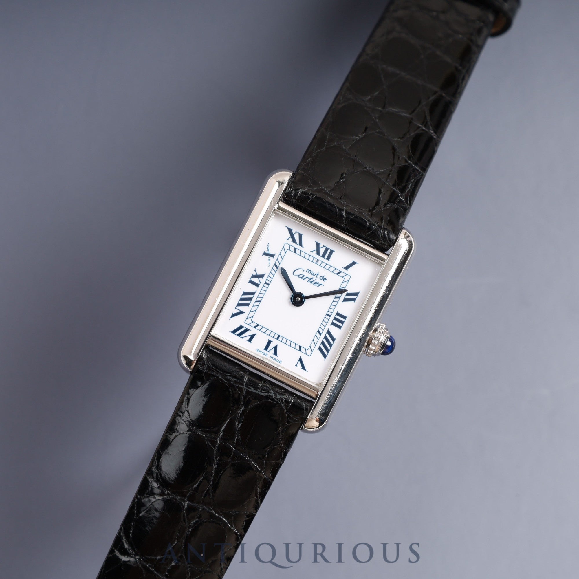 Cartier Must Tank SM QZ White Roman Dial Box