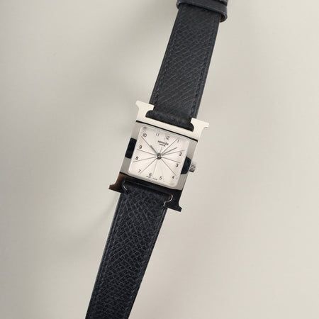 エルメス H WATCH Hウォッチ HH1.210 クォーツ Cal.901.001 SS 純正革ベルト（□H刻印：2004年）純正尾錠（SS）ホワイト文字盤 オーバーホール済み