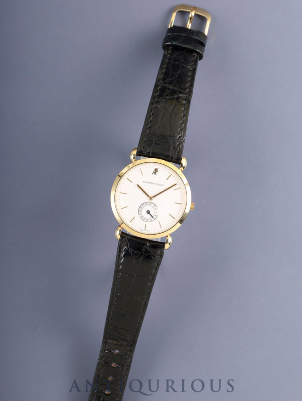 オーデマ・ピゲ ラウンド BA25714 / 002 手巻き Cal.2080 750YG 純正ベルト 純正ピンバックル（750YG）ホワイト文字盤  保証書（日付無し）オーバーホール済み