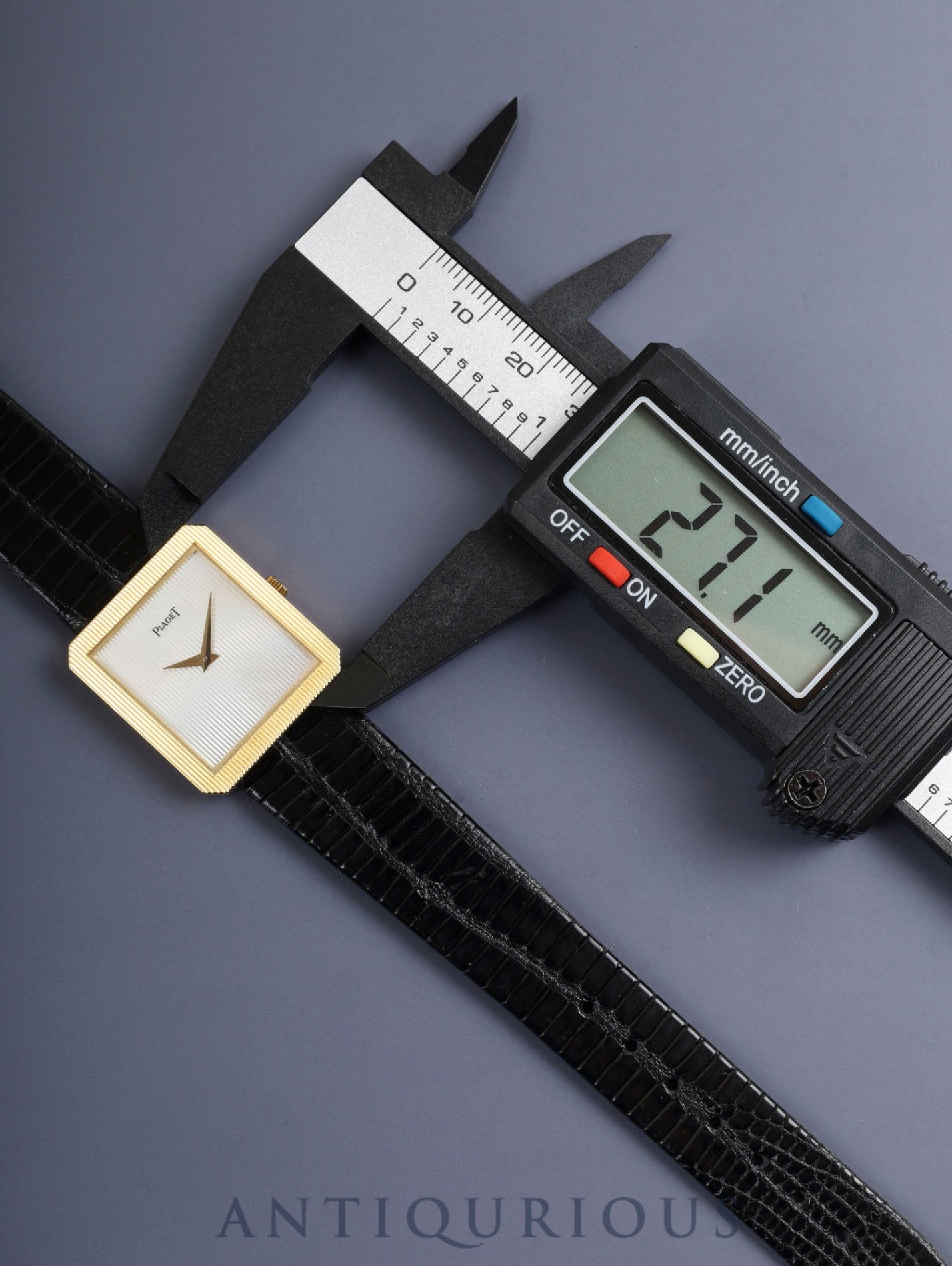 ピアジェ プロトコール 8154 クォーツ Cal.- 750YG 革 純正尾錠（750YG）ホワイトシェル文字盤 修理明細 ピアジェにてコンプリートサービス済み