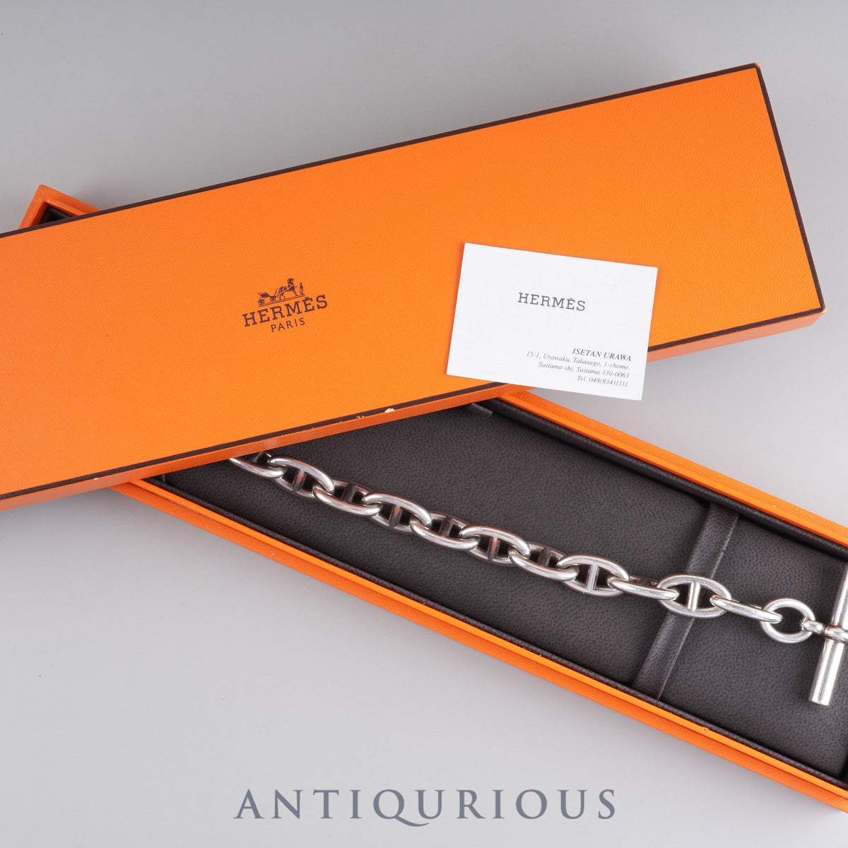 エルメス ブレスレット シェーヌダンクル GM スターリングシルバー 13コマ 箱 カード（2017年） 16年刻