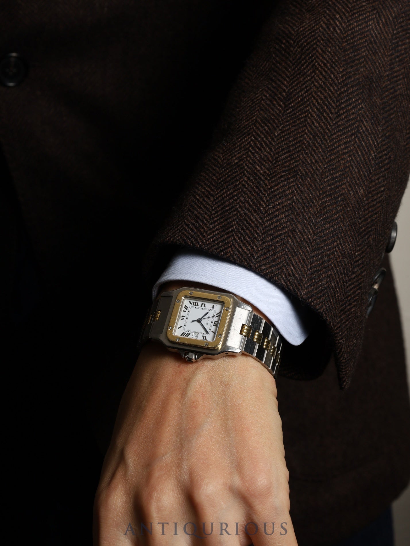 カルティエ サントス ガルベ LM 2961 自動巻き Cal.2671 SS/YG SS/YG ホワイトローマン文字盤 オーバーホール済み