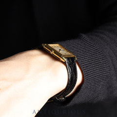 ジャガー・ルクルト レベルソⅡ 1410031 手巻き Cal.- 750 革 純正尾錠（GP） シルバーアラビア文字盤 1980年代製 オーバーホール済み