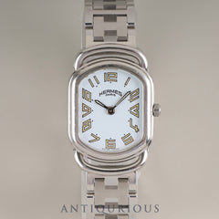 Hermes Rally RA1.210 Quartz Cal.976.001 SS SS White Dial Overhauled