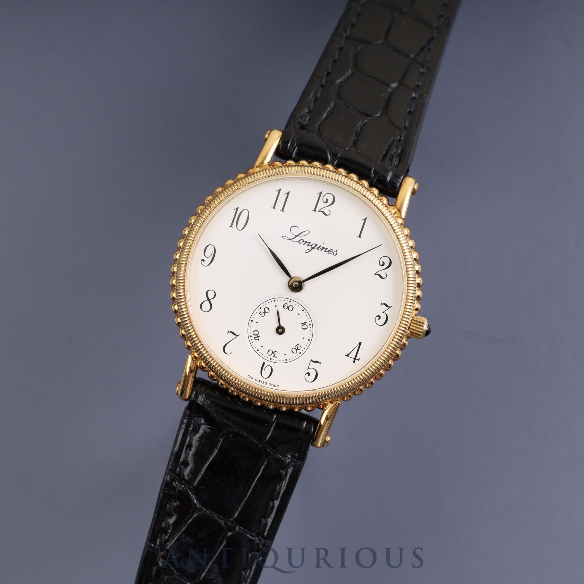 LONGINES ロンジン ROUND SMALL SECOND ラウンドスモールセコンド クォーツ Cal.L176.2 750YG 純正尾錠 ホワイト文字盤