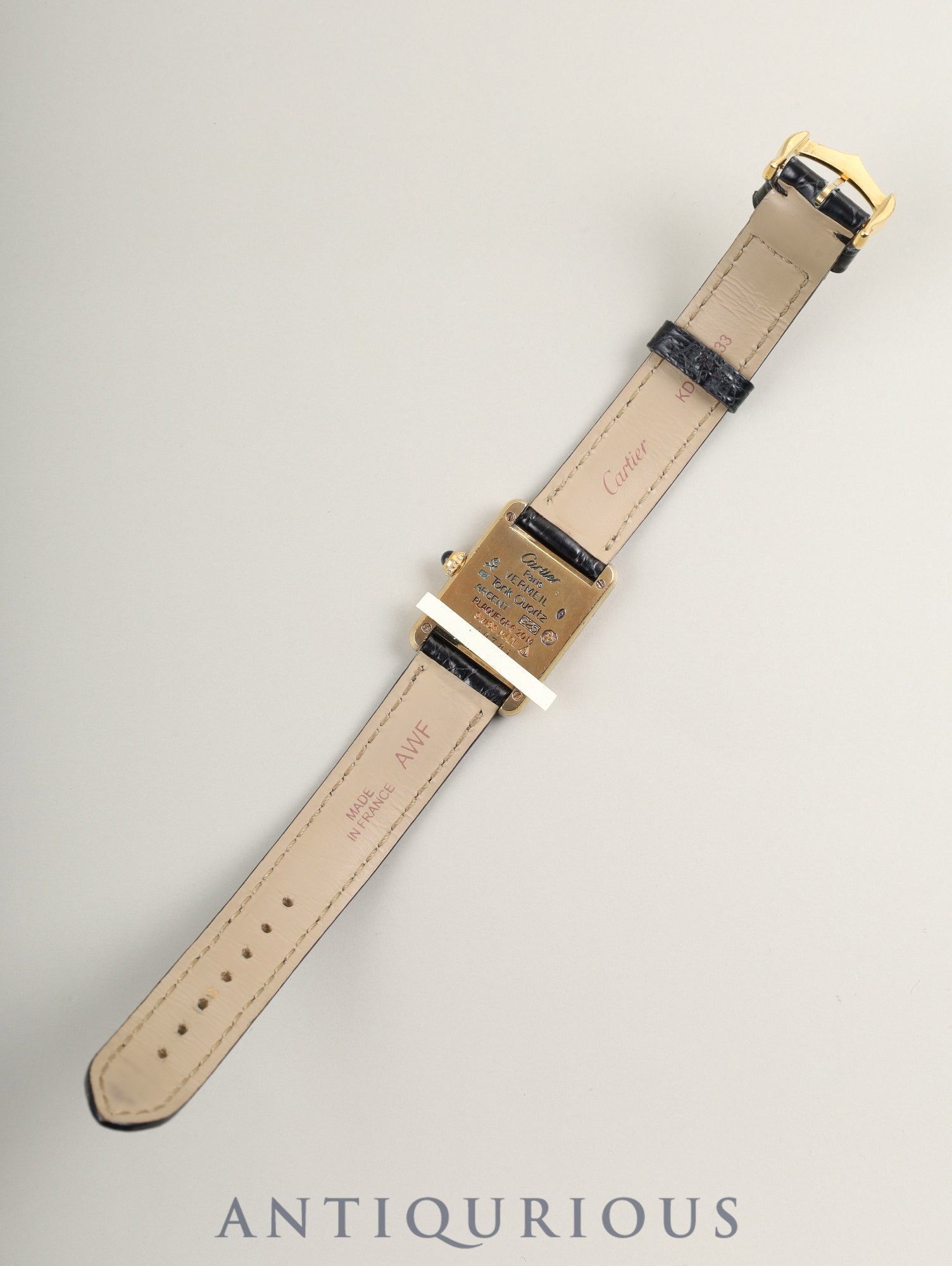 カルティエ マストタンク SM W1006354 / 5057001クォーツ Cal.057  SV925 純正革ベルト 純正尾錠（GP）サイドトリニティ文字盤（SWISS表記） オーバーホール済み