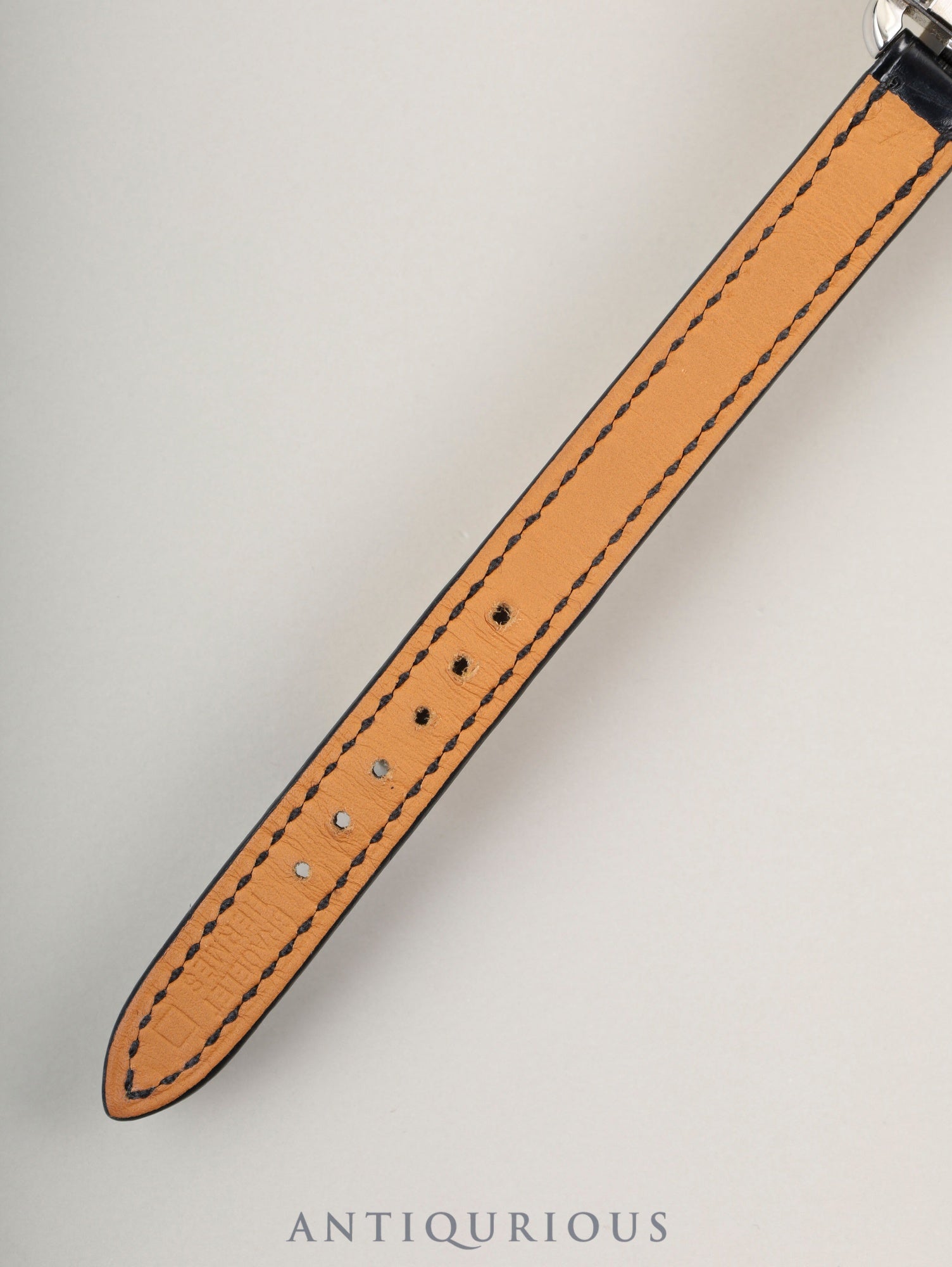 エルメス ナンタケット NA2.130 クォーツ SS 純正革ベルト（A刻印：2017年） 純正尾錠（SS） ブラック文字盤 ダイヤベゼル オーバーホール済み