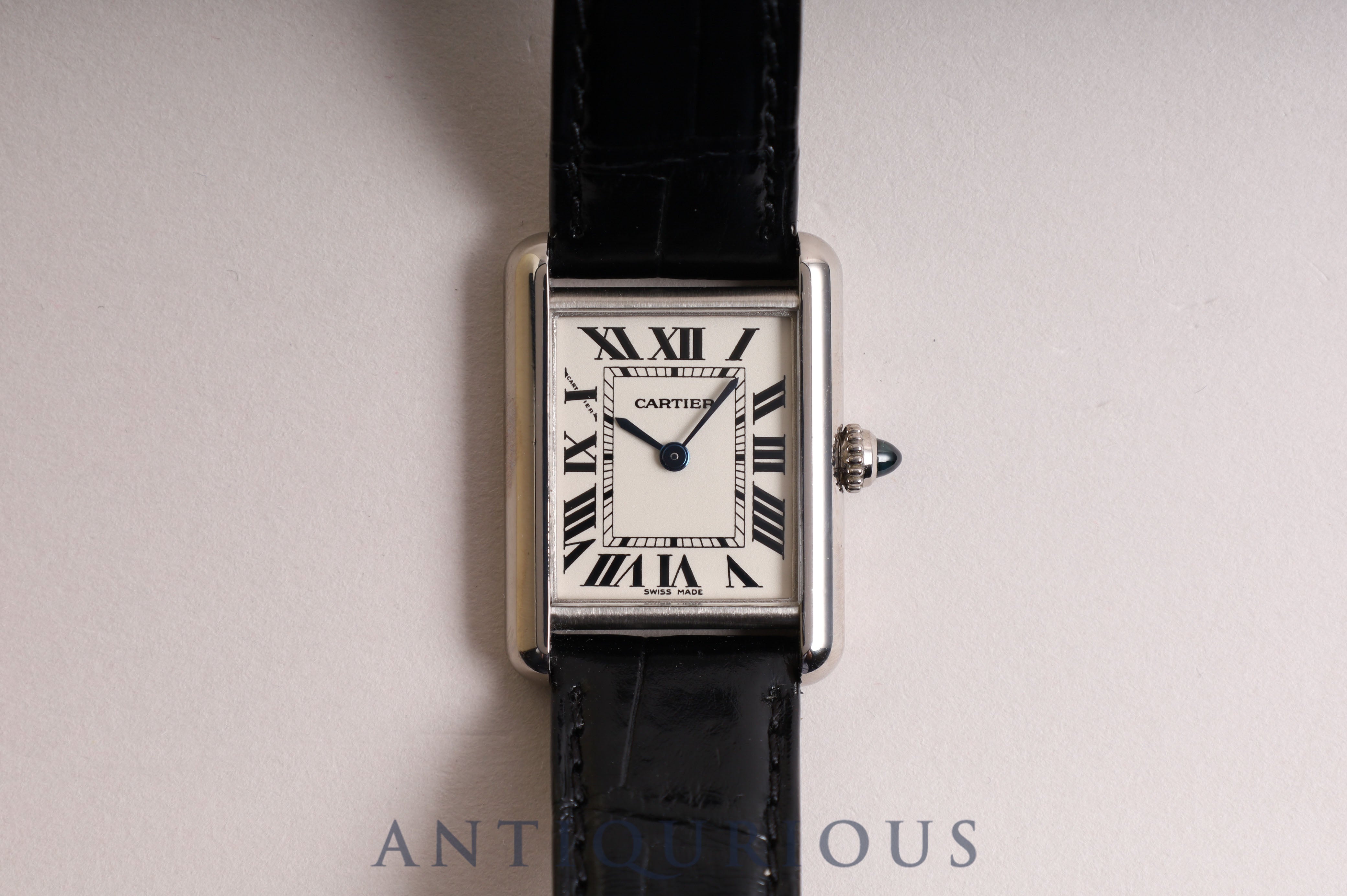 CARTIER Tank Louis Cartier SM WG QZ White Roman W1541056 Box with booklet Complete service completed in February 2023