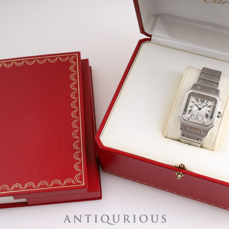 CARTIER SANTOS GALBEE LM W20055D6 2319 Automatic winding guilloche dial box and instructions