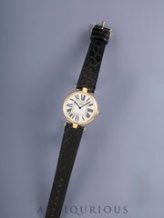 カルティエ マスト ヴァンドーム VLC LM 590003 クォーツ Cal.90 SV925 革 純正尾錠（GP） オパラン文字盤 オーバーホール済み