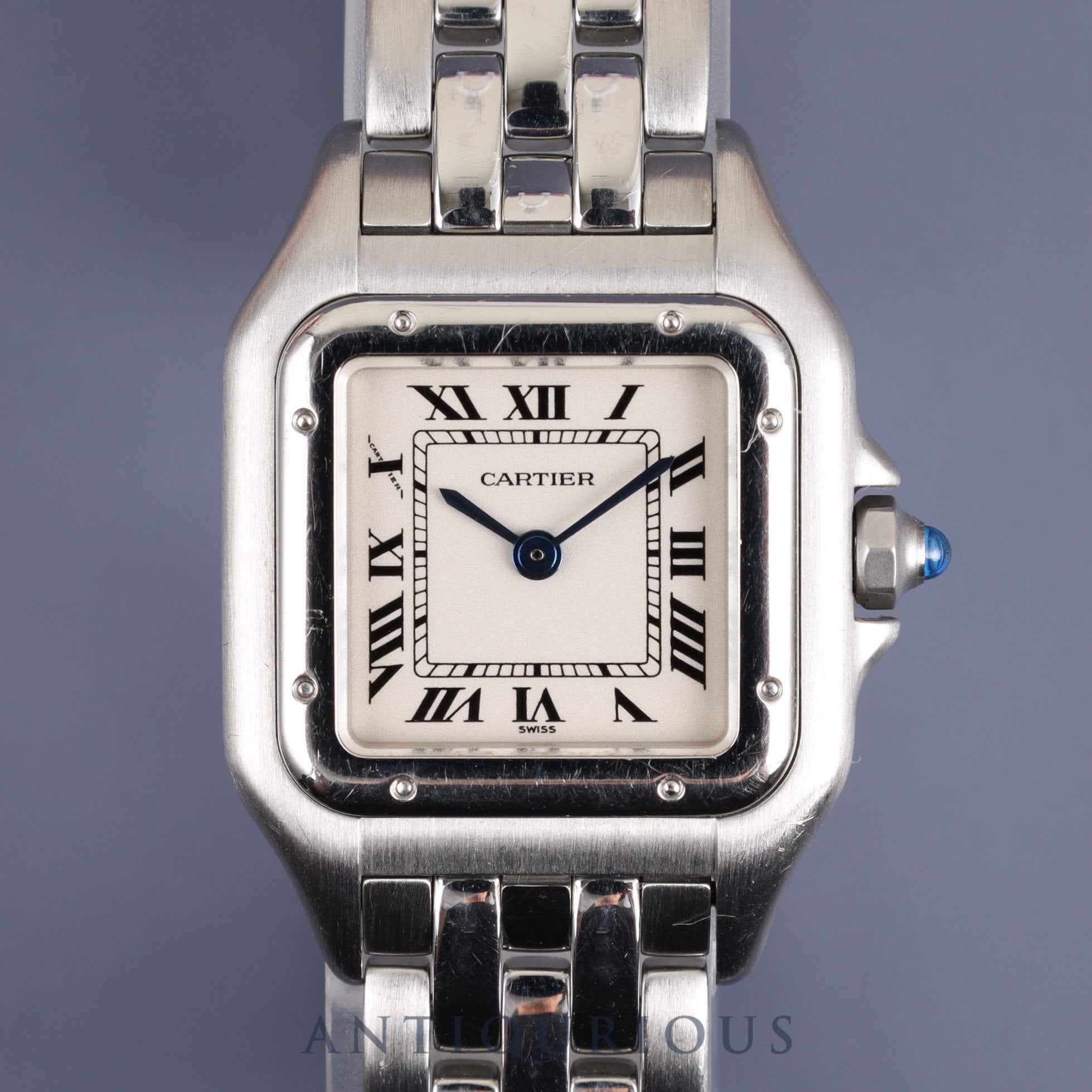 Cartier Panthere SM W25033P5 / 1320 Quartz Cal.157 SS White Roman Dial Overhauled