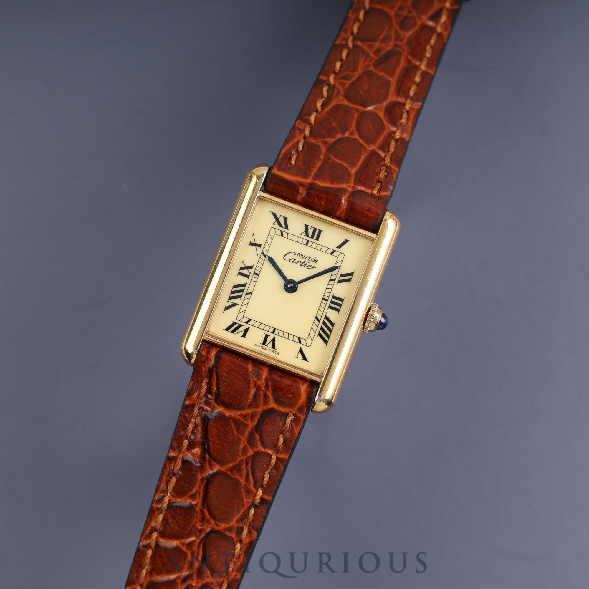 Cartier Must Tank LM QZ 6 81006 Ivory dial Box Warranty (1985) Cartier Boutique Complete Service