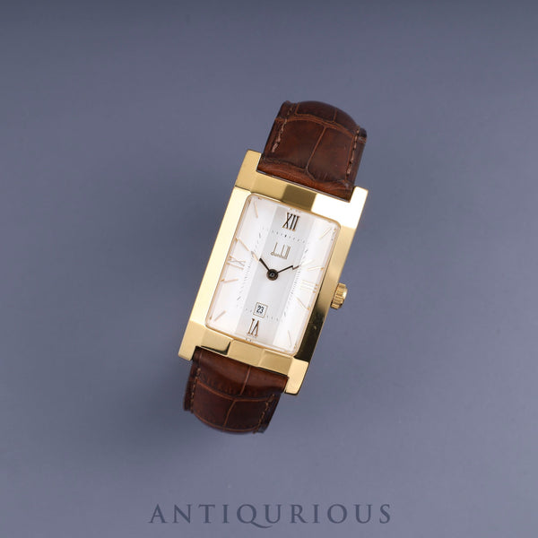 ダンヒル ダンヒリオン クォーツ GP 純正革ベルト 純正Dバックル（GP） ホワイト文字盤 箱 冊子 オーバーホール済み