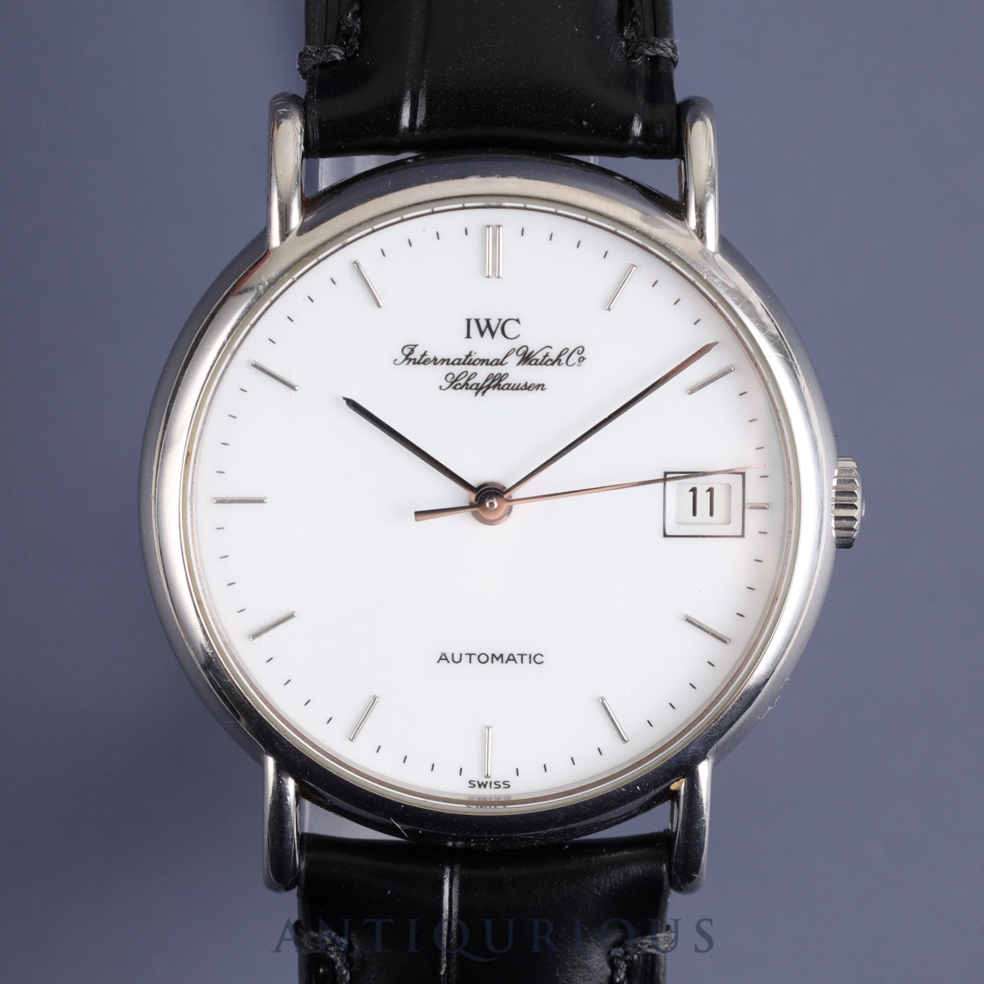 IWC Portofino 3513 Automatic Cal.37521 SS Leather Genuine Buckle (SS) White Dial Overhauled IWC