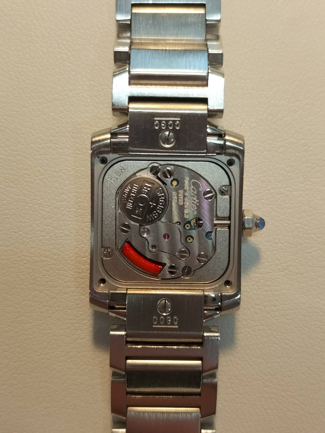 Cartier Tank Française SM W51008Q3 / 2384 Quartz Cal.057 Stainless Steel White Roman Dial Box Booklet Warranty (2005) Overhauled