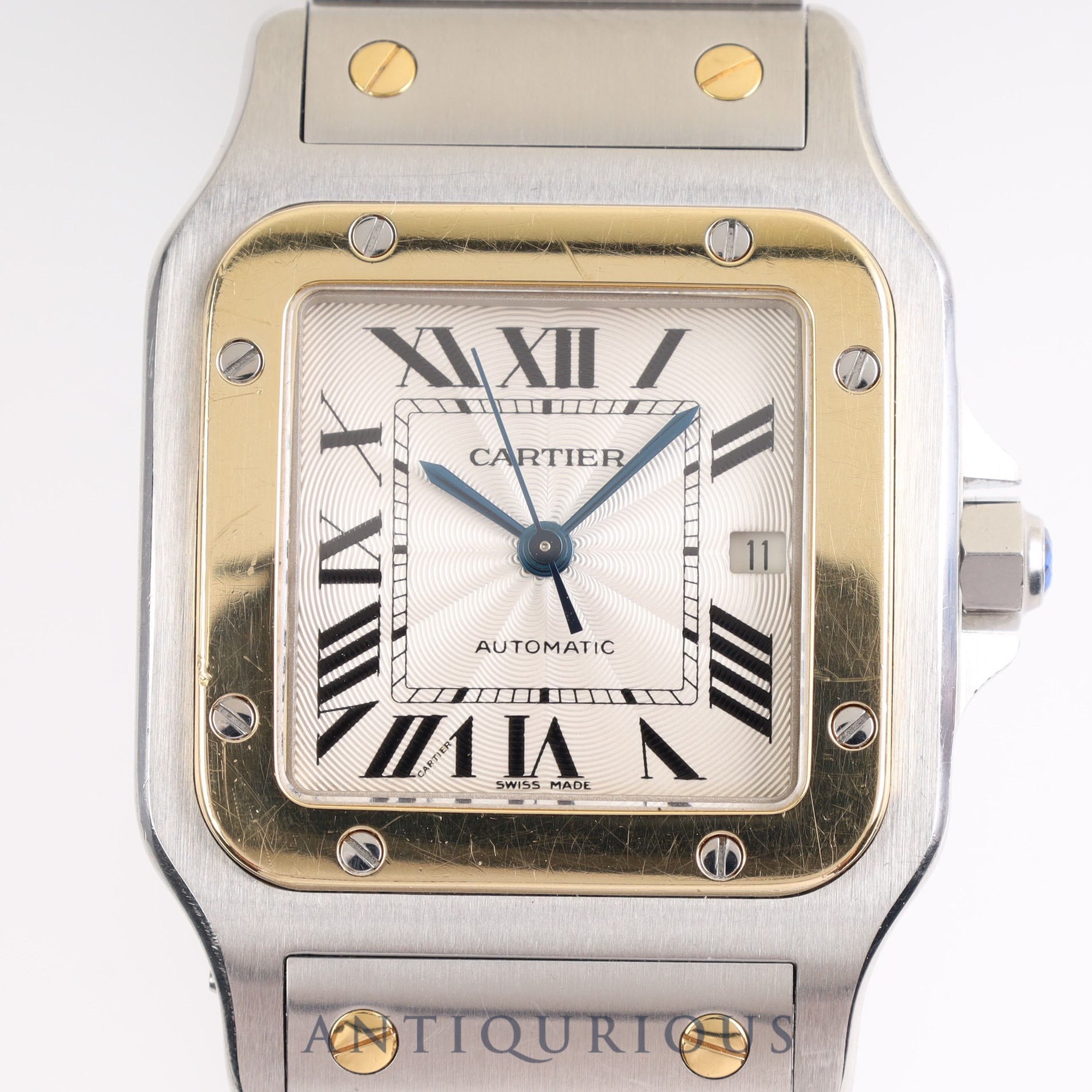 Cartier Santos Galbee LM W20058C4 2319 Automatic SS/YG SS/YG Silver guilloche dial