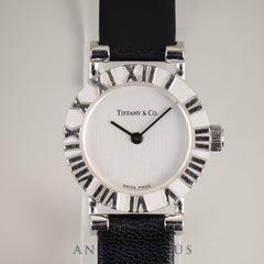 Tiffany Atlas S0640 Quartz Cal.976.001 SV925 Leather Genuine Buckle (SS) Silver Dial Overhauled
