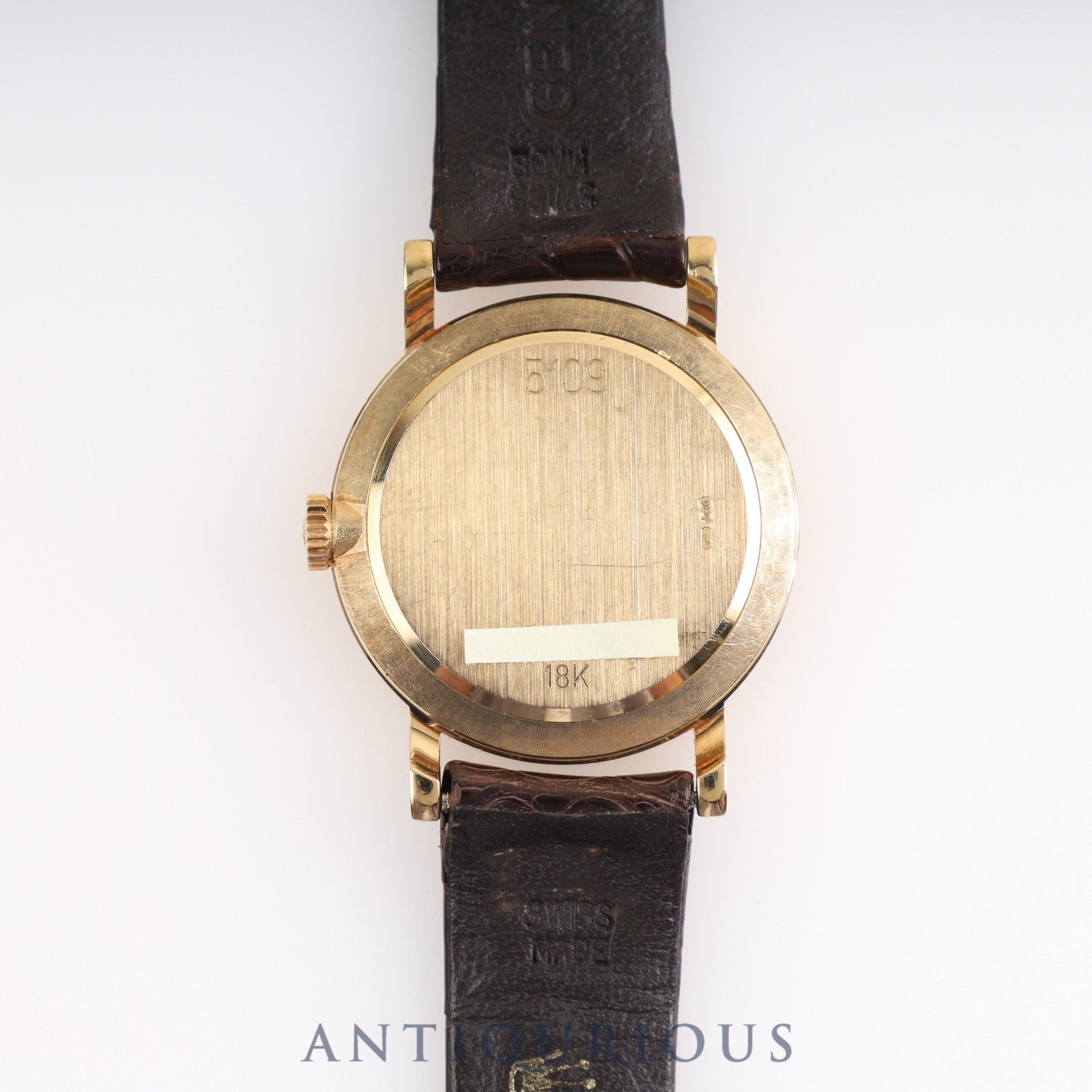 Rolex Cellini 5109 Manual Winding YG Case Genuine Buckle Gold Dial W Serial Number (1994-1995) Box Warranty Card