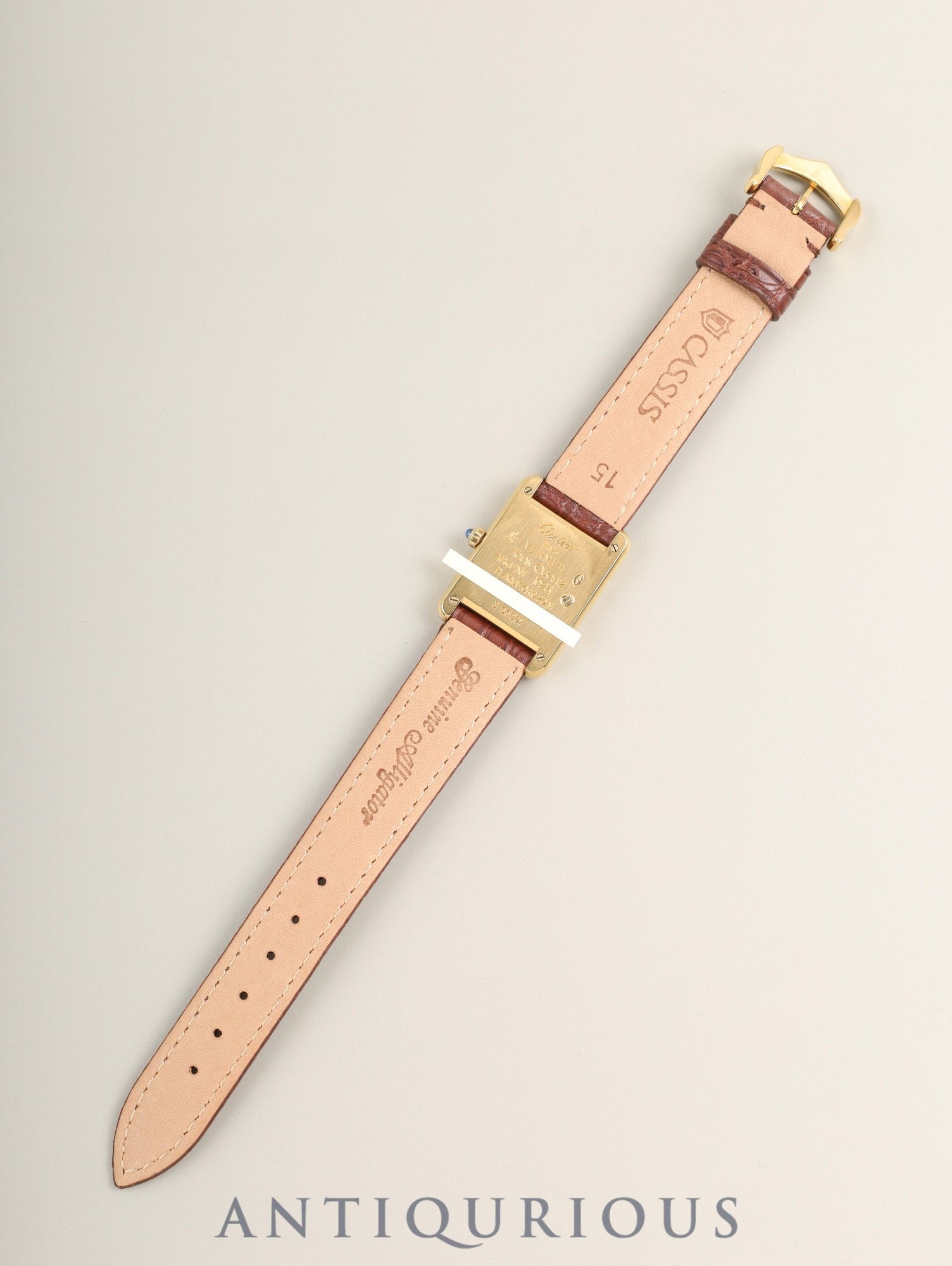 カルティエ マストタンク SM 84919223 / 3 66001 クォーツ Cal.66 SV925 革 純正ピンバックル（GP）フロントトリニティ文字盤（SWISS表記）済み