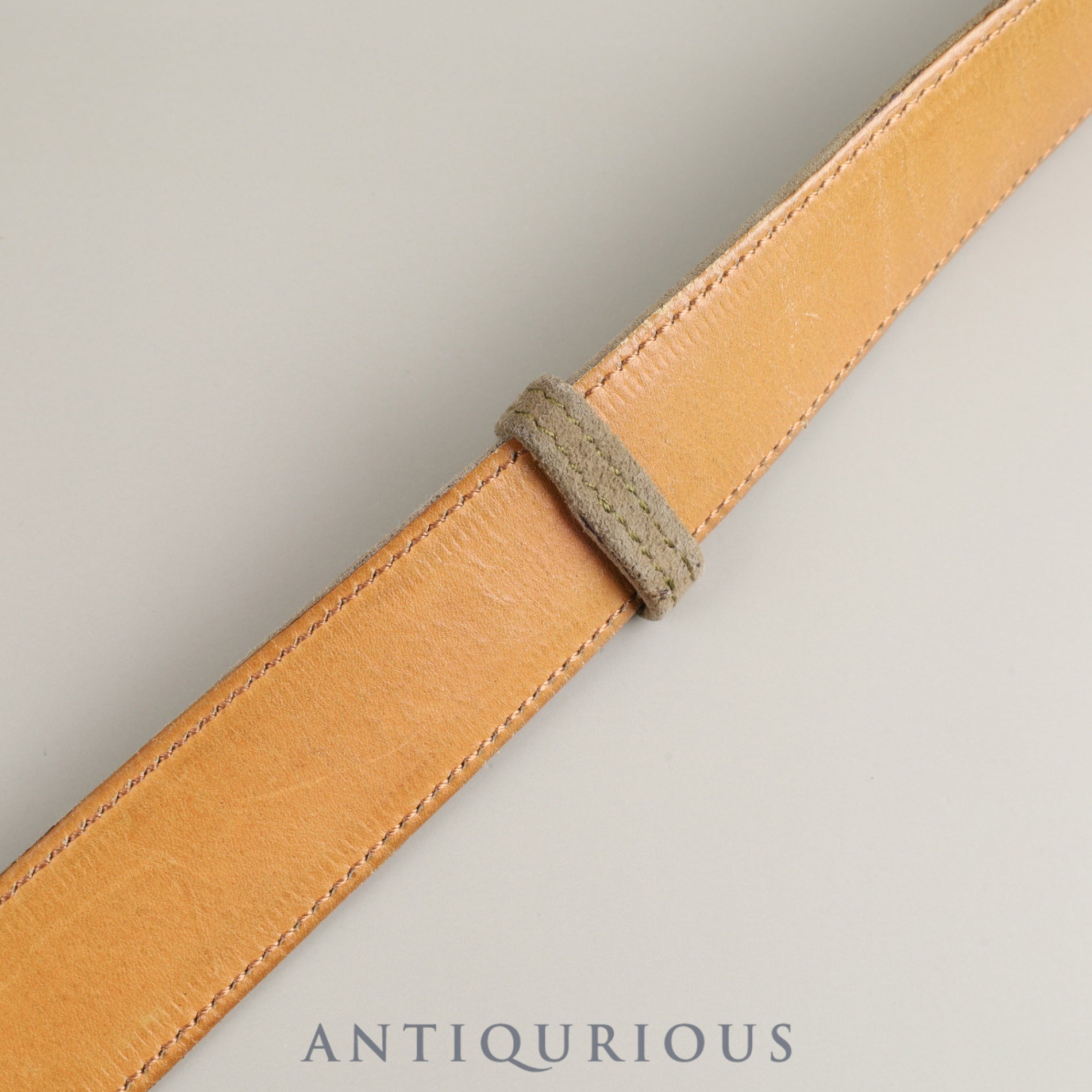 Hermes Belt Horsebit Dobris (Suede)/Leather ○F mark: Made in 1976