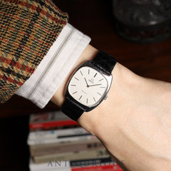 Omega De Ville 111.0139 Manual Winding Cal.625 Stainless Steel Leather Strap with Genuine Stainless Steel Buckle, Silver Dial, Box, Overhauled