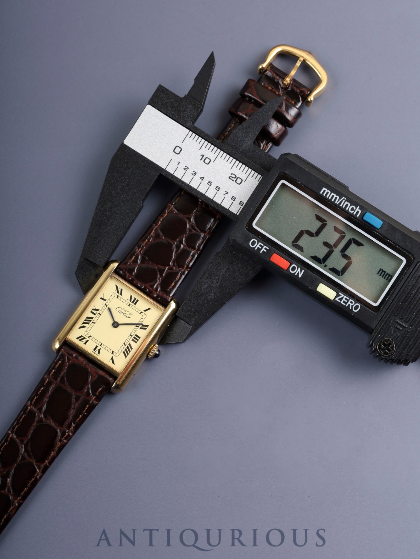 カルティエ マストタンク LM 手巻き Cal.78-1 SV925 革 純正尾錠（GP