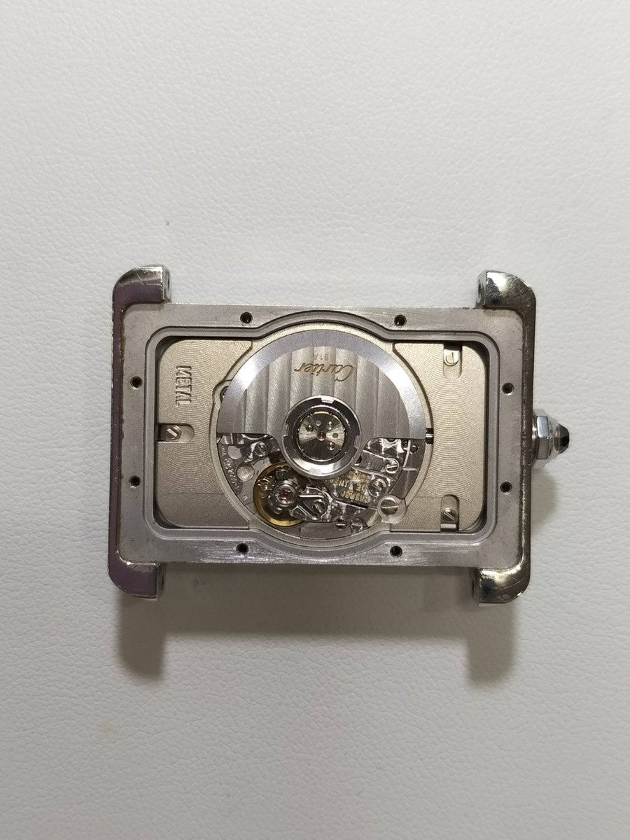 カルティエ タンク ディヴァン LM 2612 自動巻き Cal.381A SS 純正革ベルト 純正ピンバックル（SS）シルバーローマン文字盤（SWISS MADE表記）箱 冊子 保証書（2007年）オーバーホール済み