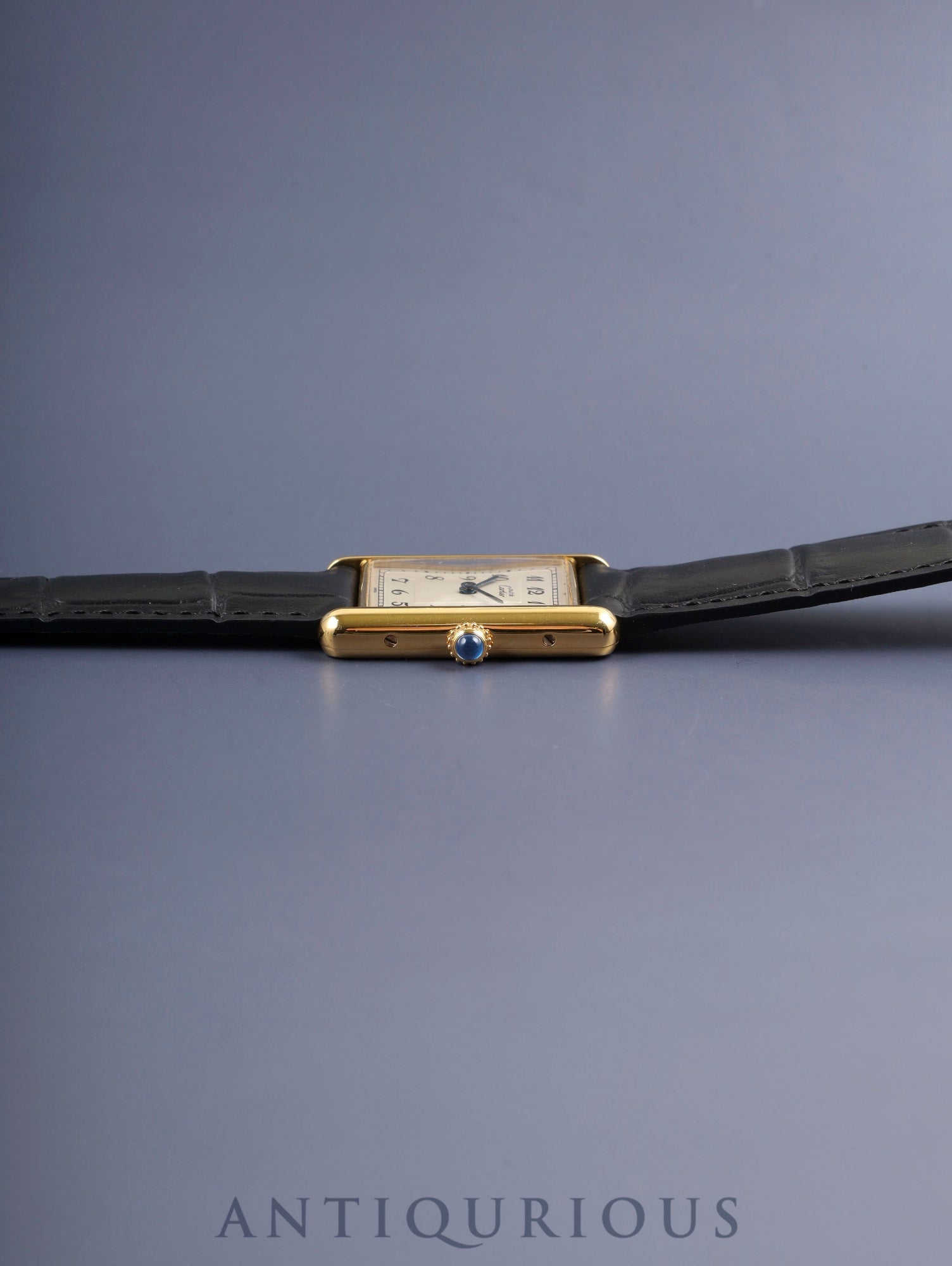 カルティエ マストタンク LM 590005 クォーツ Cal.90 SV925 革 純正Dバックル（GP） アラビア文字盤（SWISS表記） オーバーホール済み 新品仕上げ済み