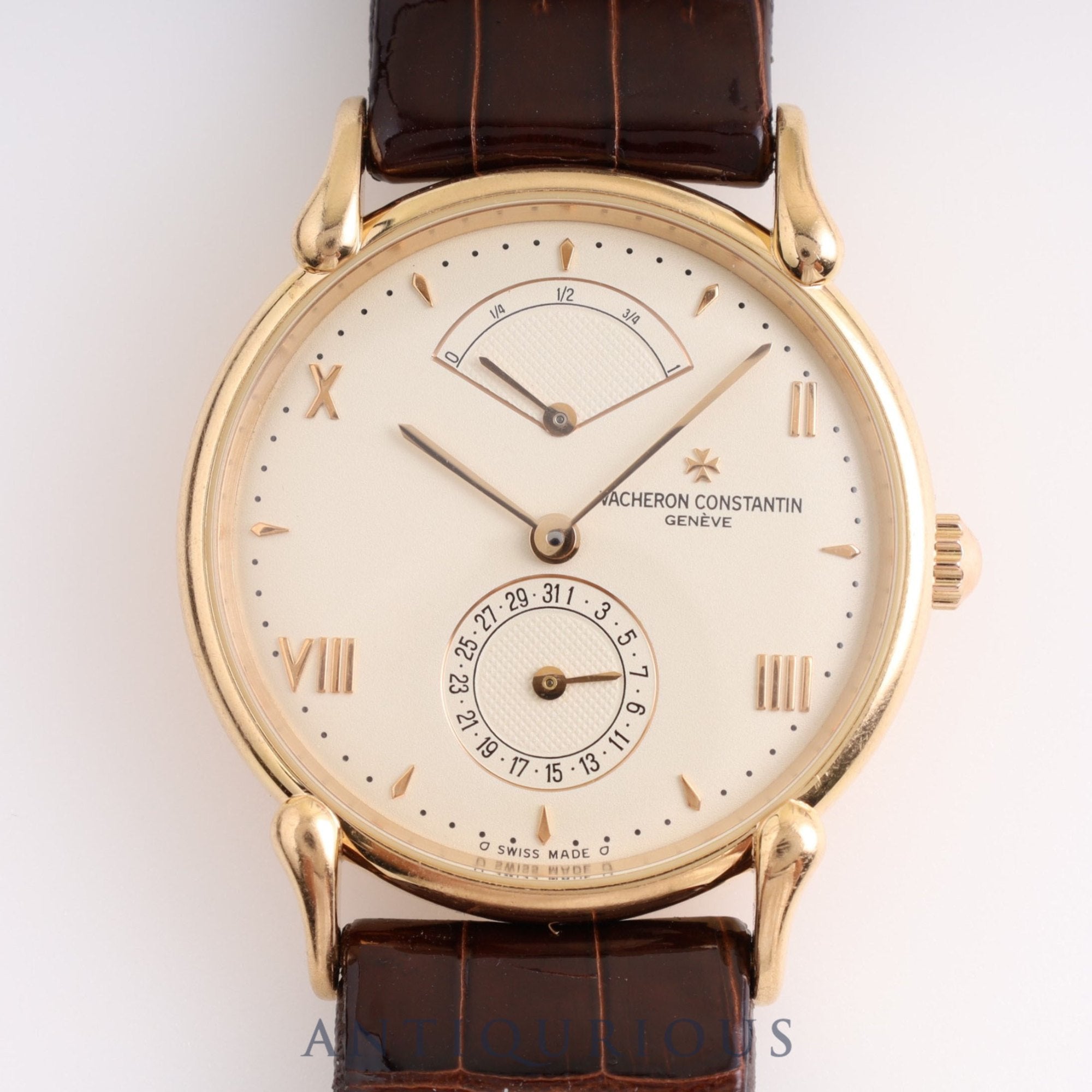 Vacheron Constantin Tour de Ile 48100 Automatic Cal.1190 750PG Leather Genuine Buckle (750) Ivory Dial