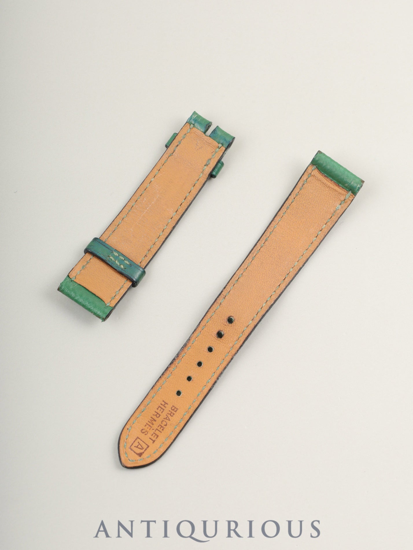 エルメス Hウォッチ HH1.210 クォーツ SS/GP  革 純正尾錠（GP）シャンパン文字盤 純正革ベルト（□A刻印：1997年）オーバーホール済み