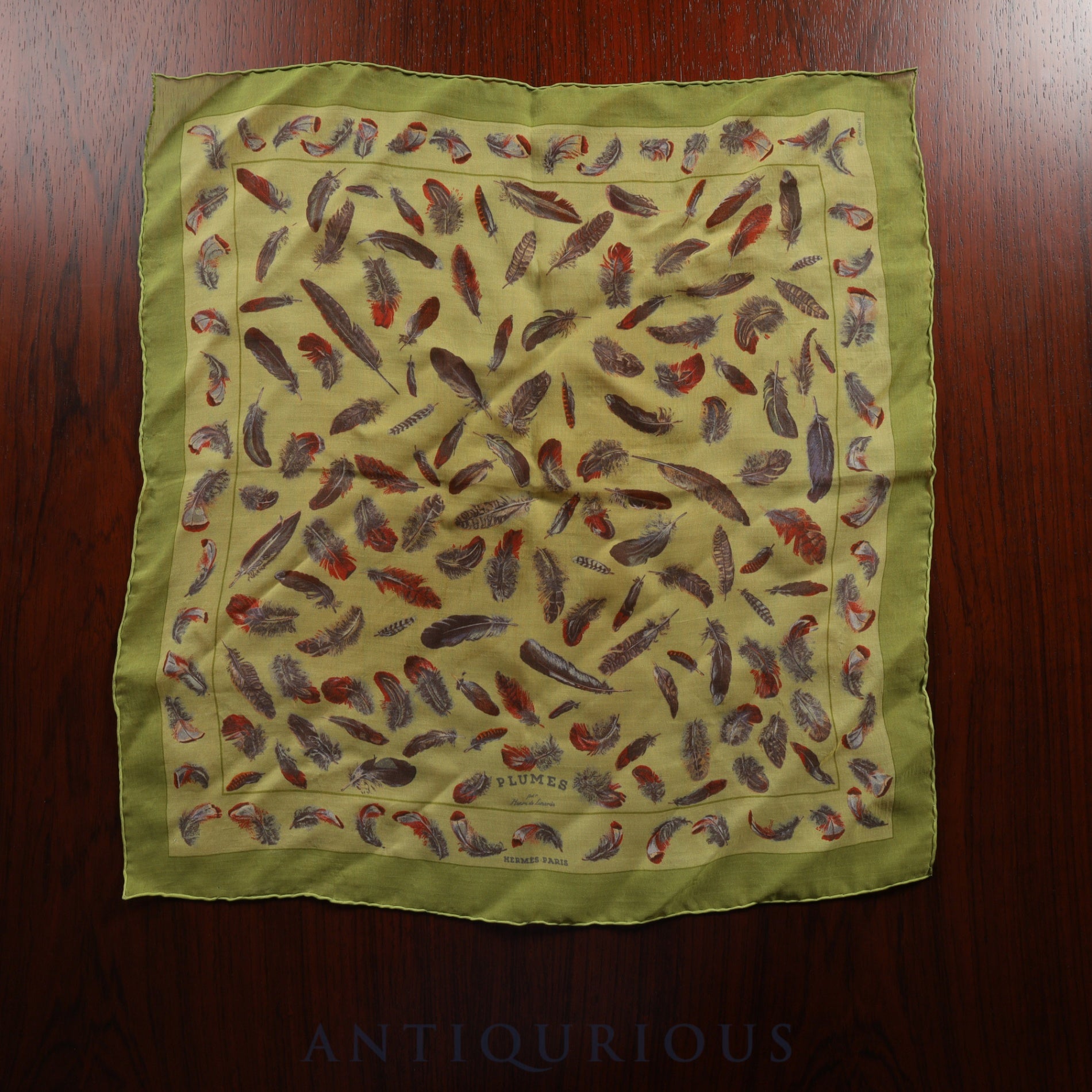 エルメス スカーフ カレ45 PLUMES 羽根 SILK100% 箱 | 東京銀座