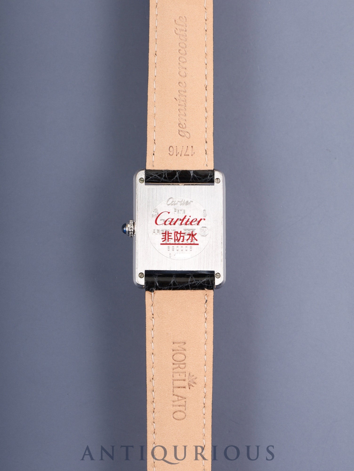 カルティエ マストタンク LM 690005 クォーツ SV925 革 純正尾錠（SS）ホワイトローマン文字盤（SWISS MADE表記） 箱 冊子 カルティエブティックにてコンプリートサービス済み