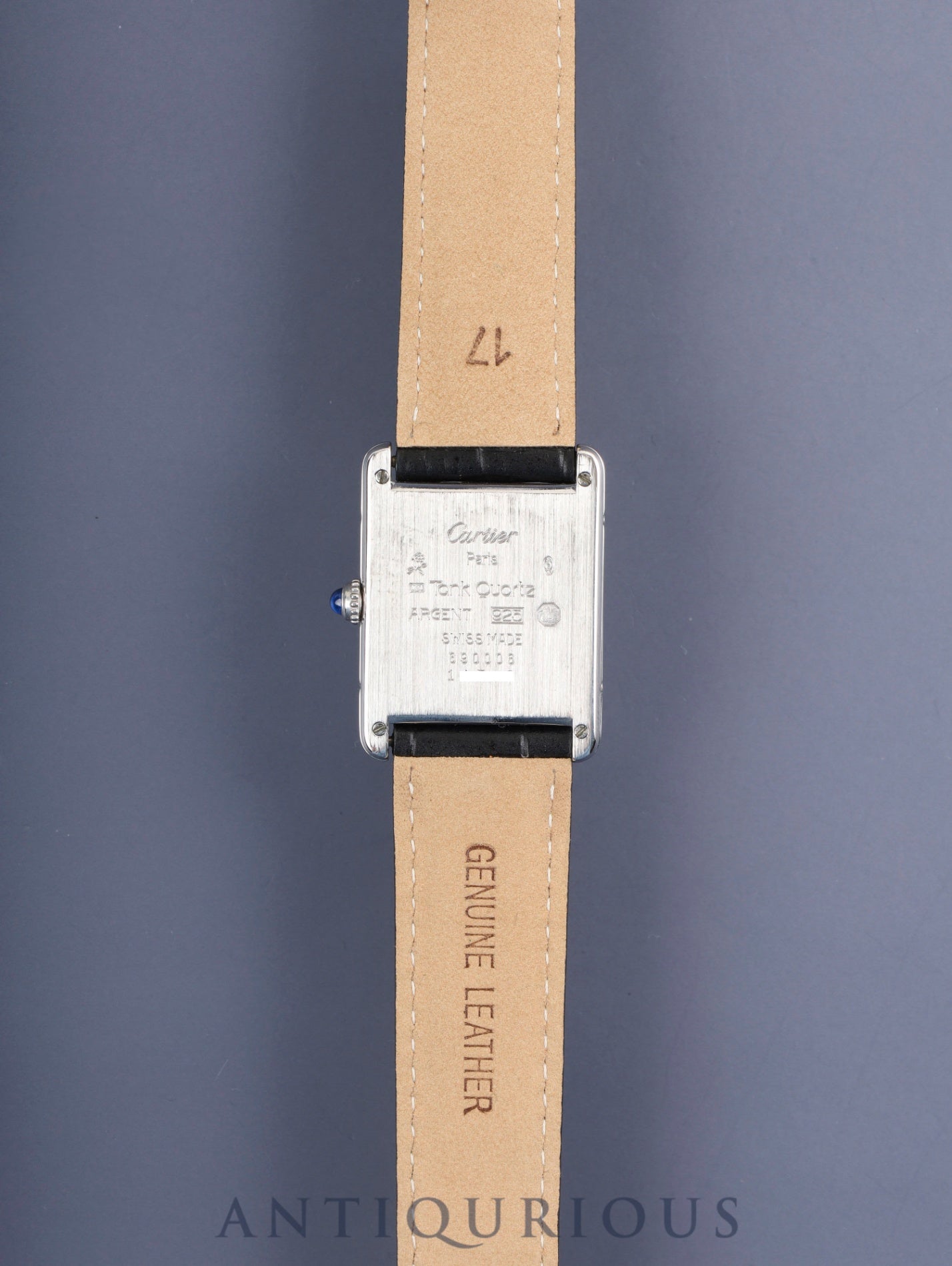 カルティエ マストタンク LM 6900006 / W1001465 クォーツ Cal.690 SV925 革 純正Dバックル（SS） ホワイトローマン文字盤 箱 冊子 保証書（1995年） オーバーホール済み 新品仕上げ済み