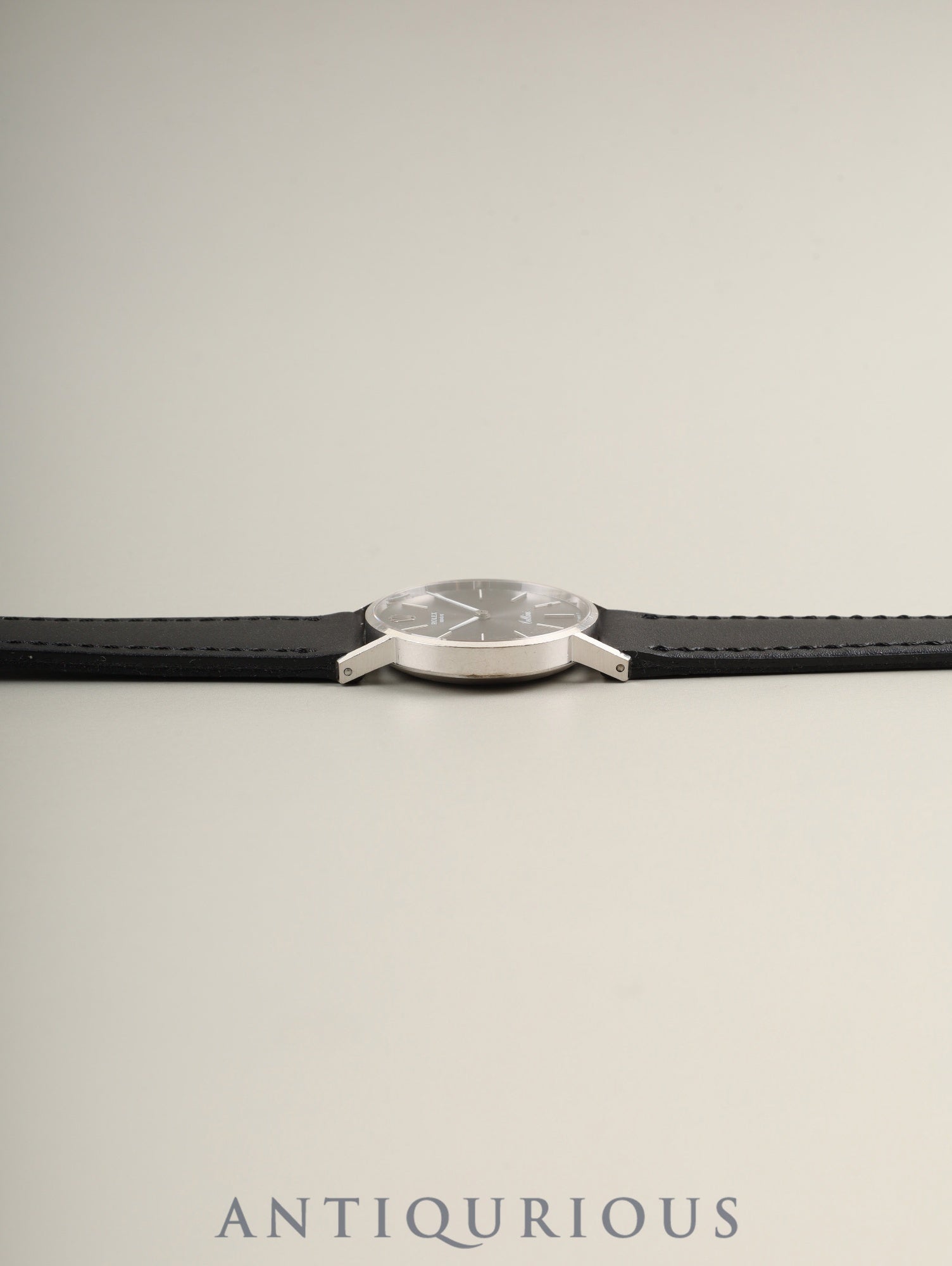 ロレックス チェリーニ 3810 手巻き Cal.1600 750WG 革 純正尾錠（GP） グレー文字盤 36番台（1972年） 冊子 保証書（1976年） オーダーホール済み