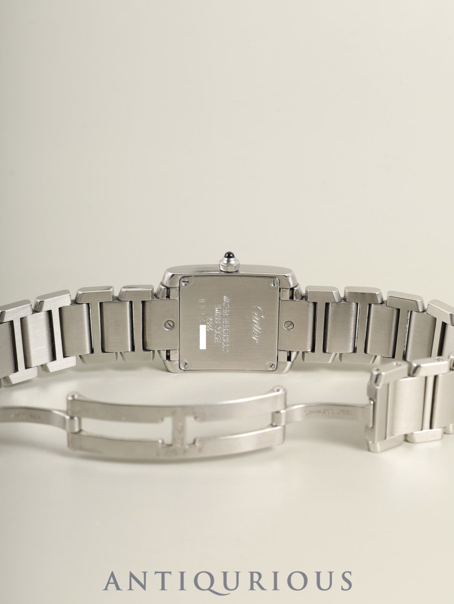 カルティエ タンクフランセーズ SM W51008Q3 / 2384 クォーツ SS SS ホワイト文字盤 箱 冊子 保証書 オーバーホール済み