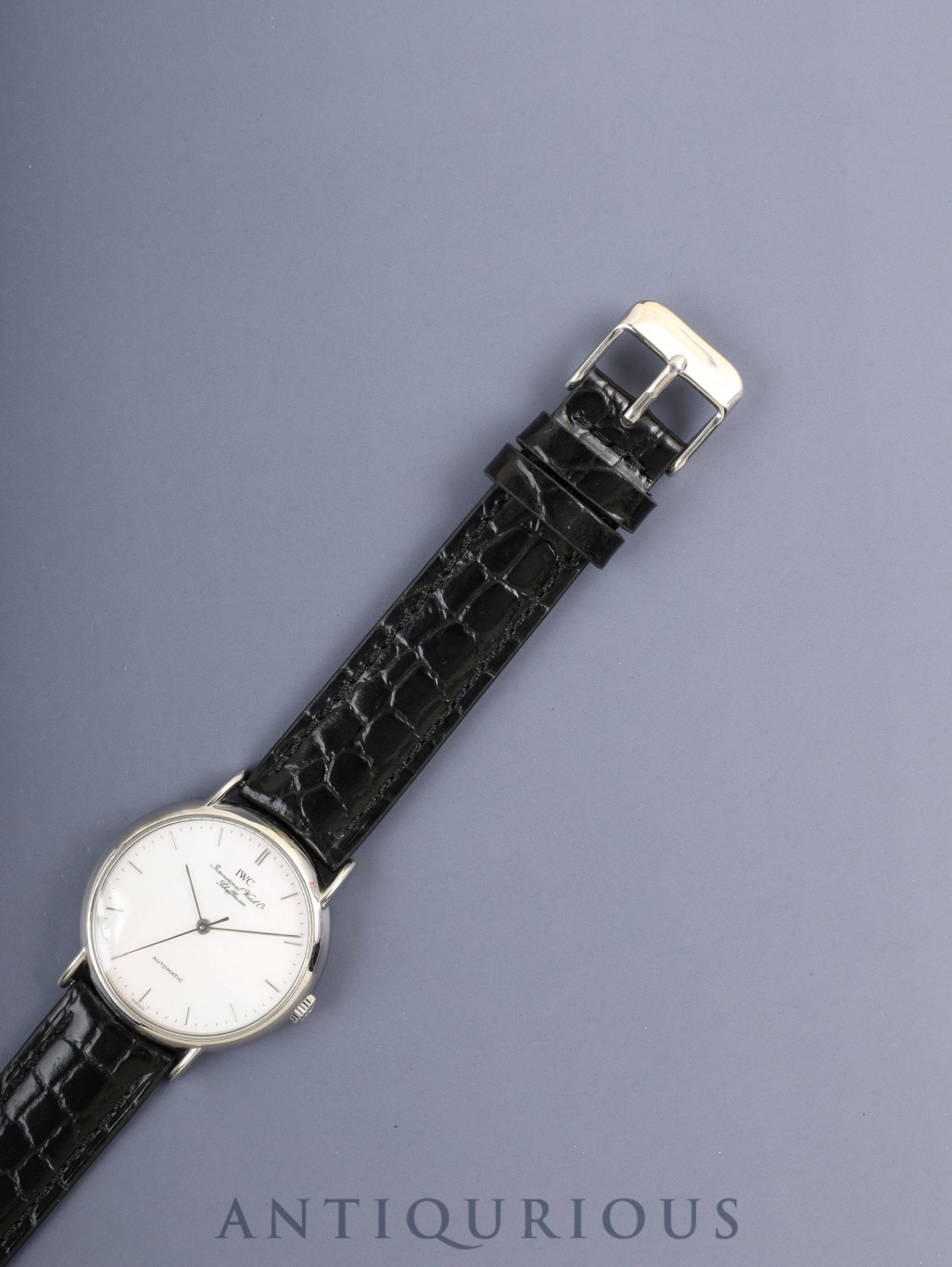 IWC Portofino IW351403 Automatic Cal.37521 SS Leather Aftermarket Pin Buckle (SS) White Dial Overhauled
