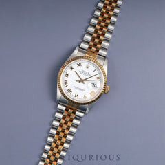 ロレックス デイトジャスト 36 16233 自動巻き Cal.3135 SS/YG SS/YG  ホワイトシャンタン文字盤 P番（2000年） オーバーホール済み