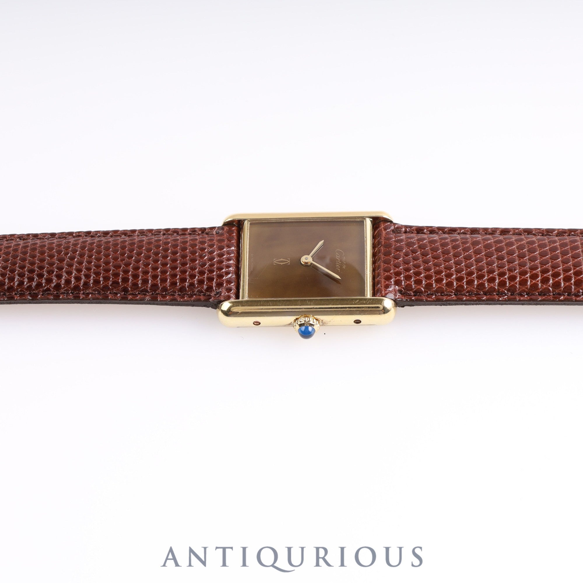 CARTIER Cartier Must Tank LM Manual winding Genuine buckle Mahogany dial Box Cartier boutique complete service