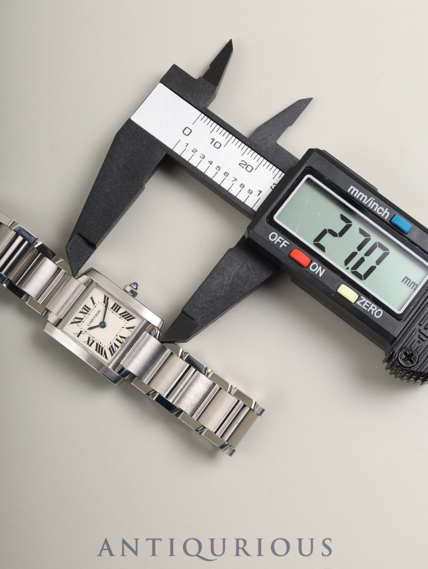 カルティエ タンクフランセーズ SM W51008Q3 / 2384 クォーツ Cal.057 SS SS ホワイトローマン文字盤 箱 冊子 保証書（2012年）オーバーホール済み