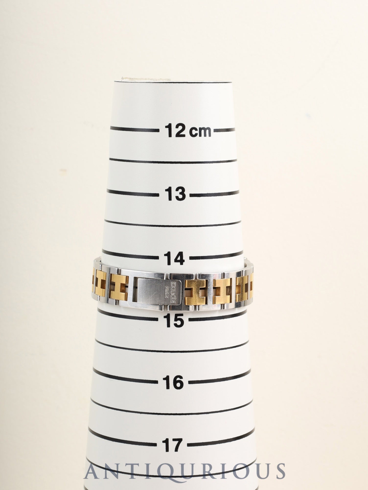 エルメス クリッパー 51.03 クォーツ Cal.- SS/GP SS/GP  アイボリー文字盤 箱 冊子 保証書（1992年）オーバーホール済み