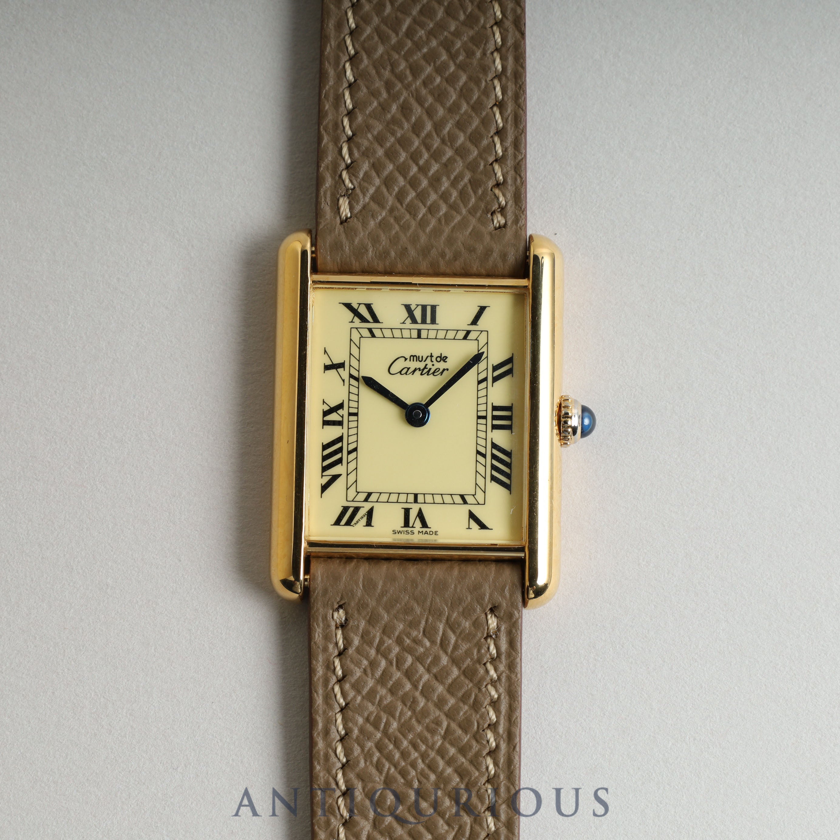 CARTIER Must Tank LM Ivory Dial New Finish Glass Replacement Complete Service Completed in July 2023