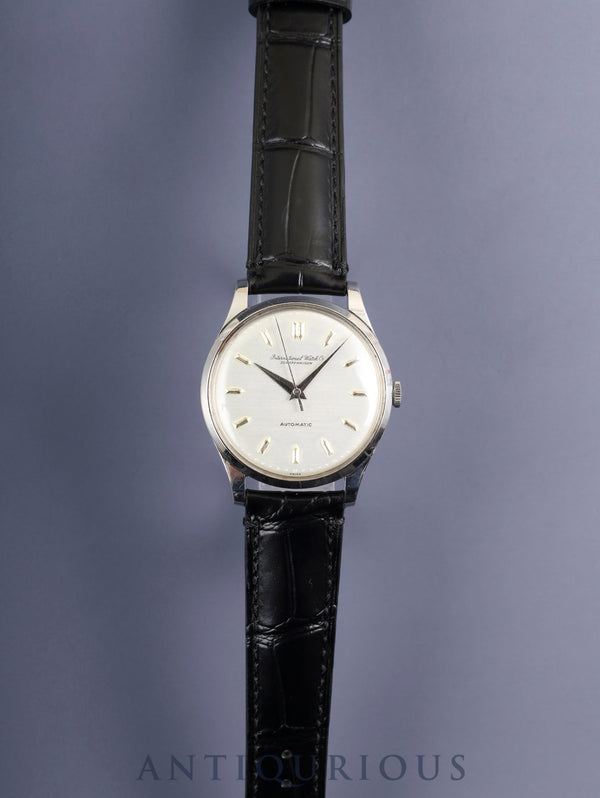 IWC オールドインター 自動巻き Cal.853 SS 革 社外尾錠（SS） シルバー文字盤 オーバーホール済み アイダブリュシー